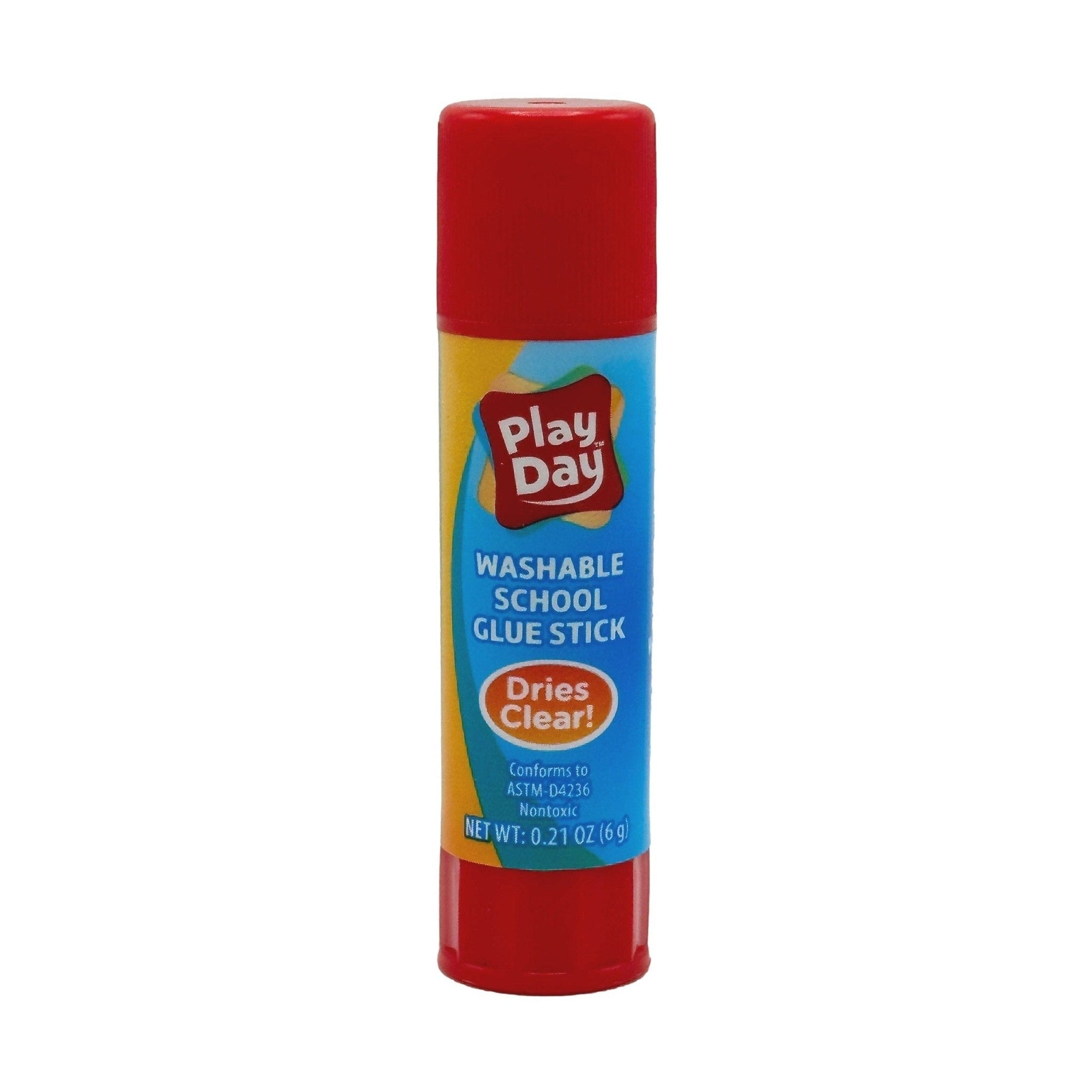 Red Play Day glue stick.